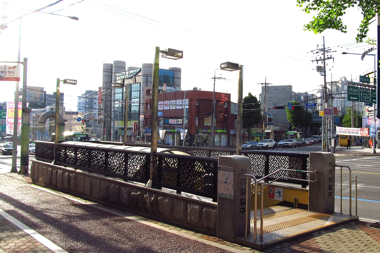 Exit 3 of Hwajeong Station in Gwangju